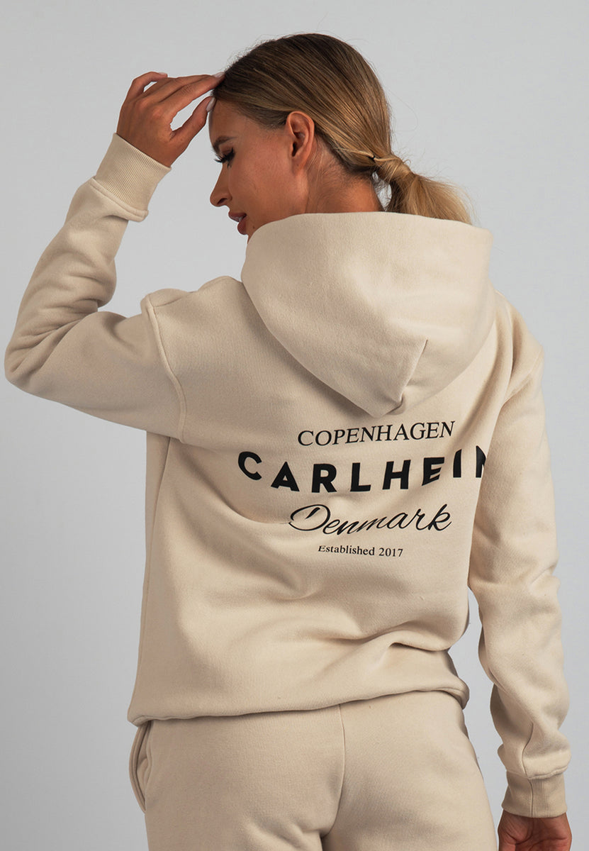 Carlheim Dames Hoodie Harper Branded, beige, M