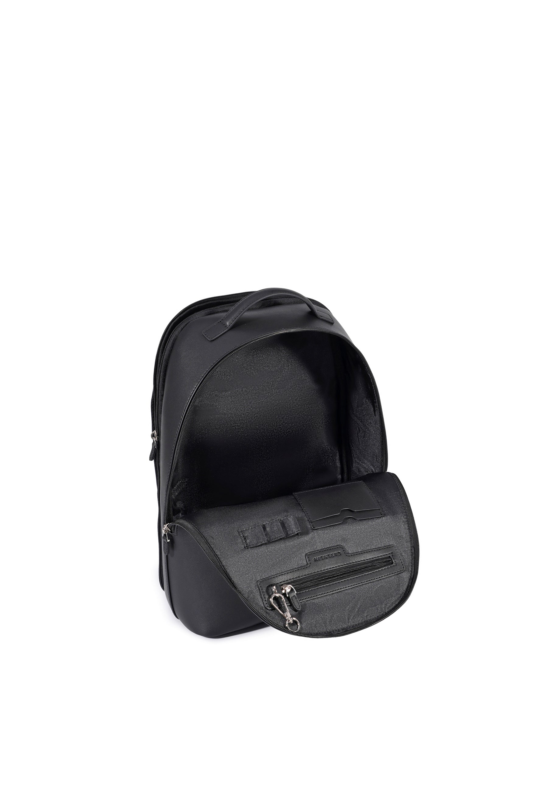 black genuine leather backpack purse Louvre Genuine leather (Black) – Carlheim